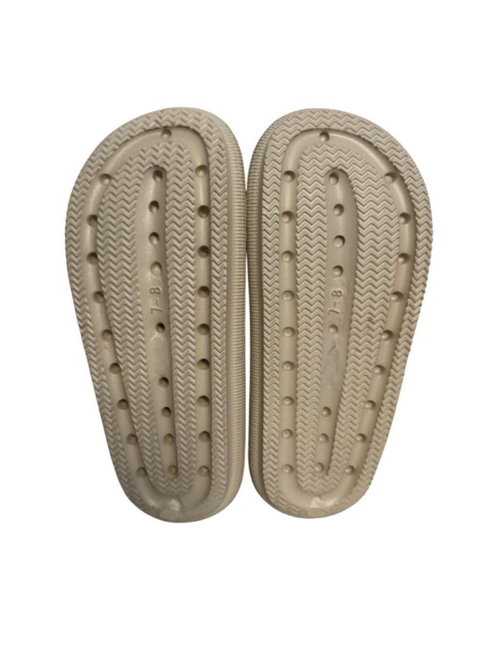 CoXist Slide Sandals Smiley Face Size 7/8 Unisex NWOT Beige - Picture 6 of 6